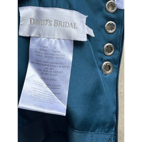 David's Bridal Strapless Formal Strapless Fairy Dress - Size 12 - Picture 7 of 11